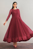 Baroque Embroidered Chiffon Frock PR-901 Online Shopping