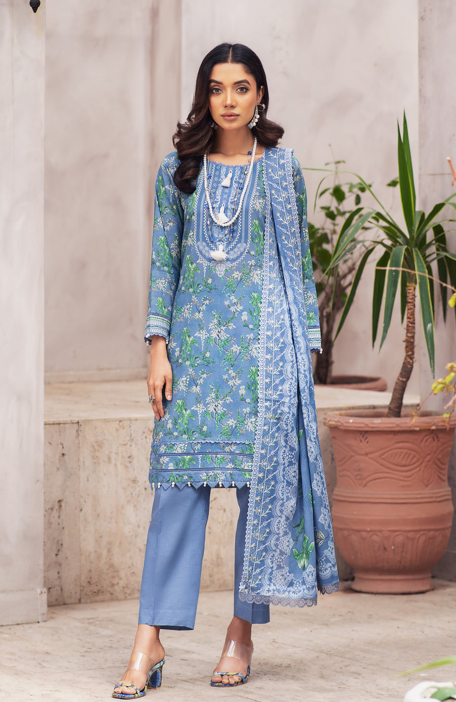 Al Zohaib CBL-V3-24-06 Cutwork Bliss Lawn Dupatta Edition 2024