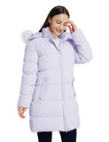 Light Purple Women's Winter Thicken Jacket Puffer Coat Warm with Faux Fur - WenVen | Women's Coat & Jacket