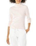 Pale Pink Women's Sweater Lightweight Long-Sleeve Turtleneck - AmEss | Women's Coat & Jacket