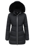 Black Women's Jacket Winter Windproof Warm Down Coats Waterproof - AmEss | Women's Coat & Jacket