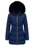 Dark Blue Women's Jacket Winter Windproof Warm Down Coats Waterproof - AmEss | Women's Coat & Jacket
