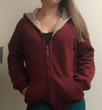 Winered Women's Casual Full Zip Lined Hoodie Sweatshirt Jacket Coat - Yeokou | Women's Coat & Jacket