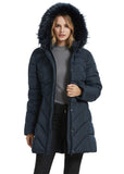 Navy Women's Coat Parka Winter Jacket Warm Thicken Long Outwear - AmEss | Women's Coat & Jacket