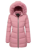 Pink Women's Jacket Winter Windproof Warm Down Coats Waterproof - AmEss | Women's Coat & Jacket