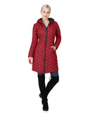 Burgundy Mate Long Length Warm Thermolite Puffer Slim and Long - Outdoor Ventures | Women's Coat & Jacket