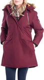 Rusty Maroon Women's Winter Coat Waterproof Anchorage Parka with Durable Removable Hood - AmEss | Women's Coat & Jacket