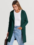 Opal Green Women's Jacket Coat Open Front Knit Long Coatigan Sweater Fall Outerwear - Anrabess | Women's Coat & Jacket