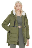 Green Women's Thickened Down Jacket with Filler and Duck Feather - Orolay | Women's Coat & Jacket