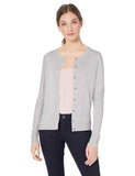 Light Grey Heather Women's Sweater Crewneck Cardigan - AmEss | Women's Coat & Jacket