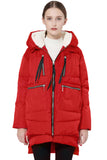 Red Women's Thickened Down Jacket with Filler and Duck Feather - Orolay | Women's Coat & Jacket