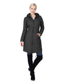 Black Long Length Woman Slim Coats Hooded Thermolite Puffer - Outdoor Ventures | Women's Coat & Jacket
