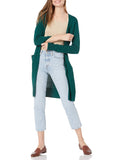 Green Women's Cardigan Sweater Lightweight Longer Length - AmEss | Women's Coat & Jacket