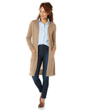 Camel Women's Cardigan Sweater Lightweight Longer Length - AmEss | Women's Coat & Jacket