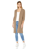Camel Heather Women's Cardigan Sweater Lightweight Longer Length - AmEss | Women's Coat & Jacket