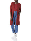 Burgundy Women's Cardigan Sweater Lightweight Longer Length - AmEss | Women's Coat & Jacket