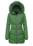 Green Women's Jacket Winter Windproof Warm Down Coats Waterproof - AmEss | Women's Coat & Jacket