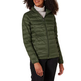 Olive Women's Puffer Jacket Long-Sleeve Water-Resistant Packable - AmEss | Women's Coat & Jacket