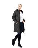 Black Long Length Woman Slim Coats Hooded Thermolite Puffer - Outdoor Ventures | Women's Coat & Jacket