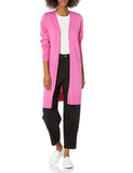 Pink Women's Cardigan Sweater Lightweight Longer Length - AmEss | Women's Coat & Jacket