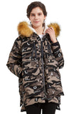 Khaki Camo Women's Thickened Down Jacket with Filler and Duck Feather - Orolay | Women's Coat & Jacket