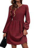 Wine Red Women's Casual Knit Sweater for Fall Dresses - Zeagoo | Women's Sweaters