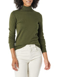 Olive Women's Sweater Lightweight Long-Sleeve Turtleneck - AmEss | Women's Coat & Jacket