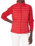 Red Women's Jacket Puffer Vest Lightweight Water-Resistant Packable - AmEss | Women's Coat & Jacket