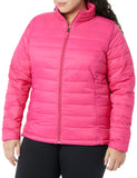 Hot Pink Women's Puffer Jacket Long-Sleeve Water-Resistant Packable - AmEss | Women's Coat & Jacket