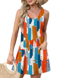 Multi Loose V Neck Sleeveless with Pockets - Ofeefan | Women's Dresses