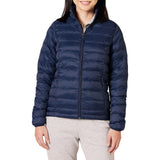 Navy Women's Puffer Jacket Long-Sleeve Water-Resistant Packable - AmEss | Women's Coat & Jacket