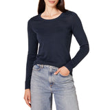 Navy Women's Sweater Long-Sleeve Light Weight Crewneck - AmEss | Women's Coat & Jacket