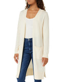 Pale Peach Women's Cardigan Sweater Lightweight Longer Length - AmEss | Women's Coat & Jacket