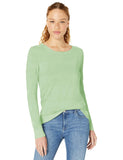 Bright Mint Green Women's Sweater Long-Sleeve Light Weight Crewneck - AmEss | Women's Coat & Jacket