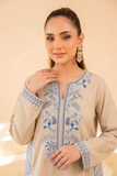 Beige Cobalt Faiza Faisal Brand Original Fabrics