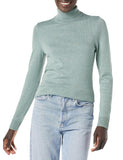 Sage Green Women's Sweater Lightweight Long-Sleeve Turtleneck - AmEss | Women's Coat & Jacket