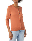 Caramel Women's Sweater Crewneck Cardigan - AmEss | Women's Coat & Jacket