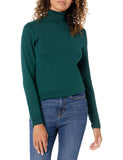 Green Women's Sweater Lightweight Long-Sleeve Turtleneck - AmEss | Women's Coat & Jacket