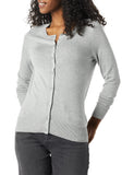 Grey Heather Women's Sweater Crewneck Cardigan - AmEss | Women's Coat & Jacket