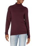 Burgundy Women's Sweater Lightweight Long-Sleeve Turtleneck - AmEss | Women's Coat & Jacket