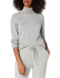 Light Grey Women's Sweater Lightweight Long-Sleeve Turtleneck - AmEss | Women's Coat & Jacket