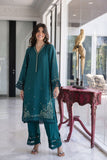 Dhanak SS24DA-2404 Green 2pcs  Embroidered Kurta With Trouser Online Shopping