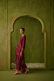 SS24DU-3197 Maroon 3Pcs Dhanak Festive Collection2024