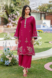 SS26DA-2903 MAGENTA 2PCS  EMBROIDERED KURTA WITH TROUSER Dhanak Brand Original Fabrics
