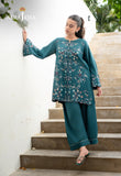 ASAE-02 Teal Green Floral Asim Jofa Brand Original Fabrics