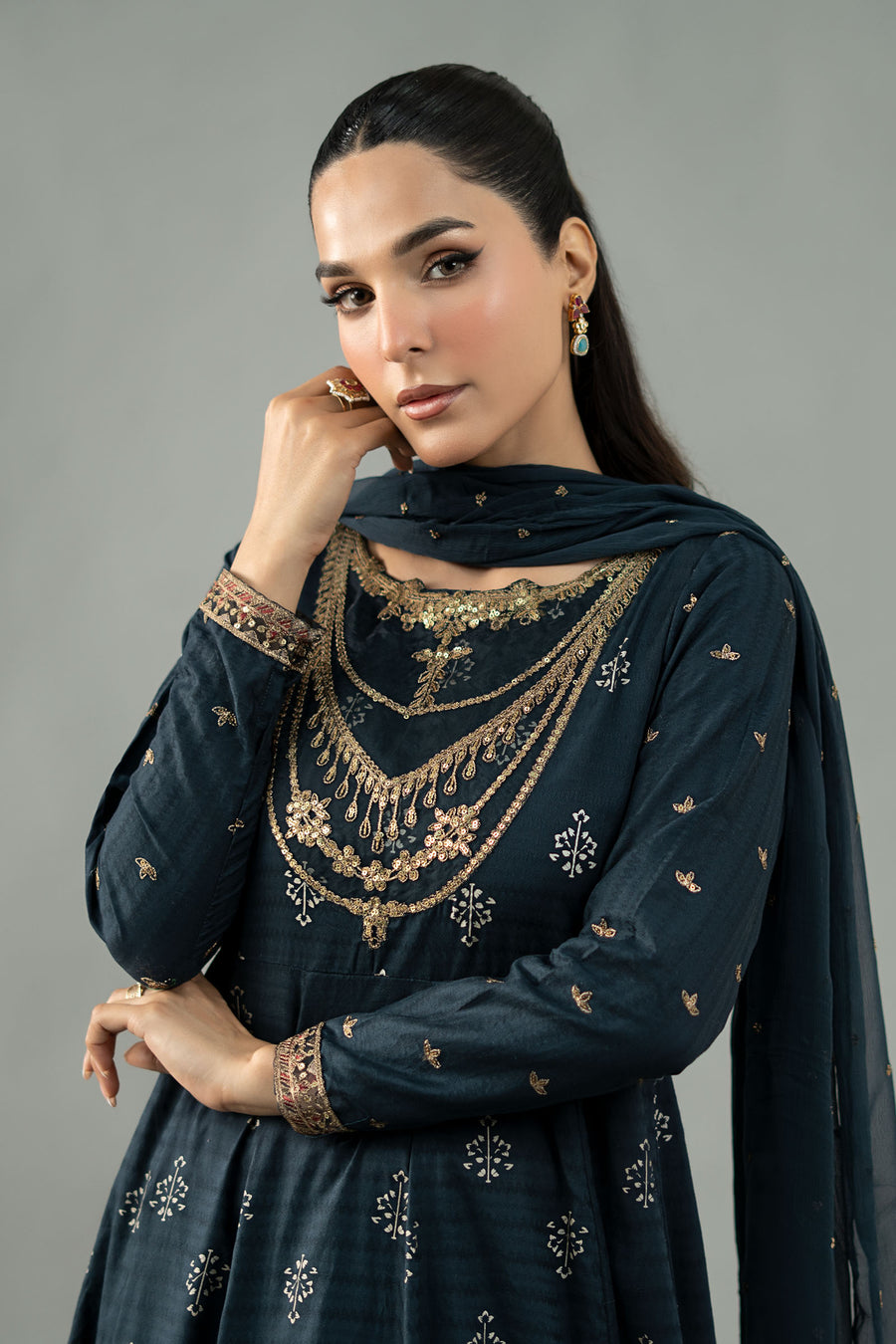 Maria B DW214R1-ESM-TBU Online Shopping