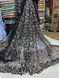 SC39 Black Beads and sequence work Cutdana Fabrics