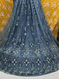 SC10 Blue Beads and sequence work Cutdana Fabrics
