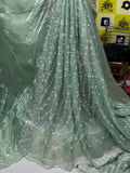SC15 Sea Green Beads and sequence work Cutdana Fabrics