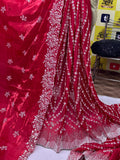 SC17 Red Beads and sequence work Cutdana Fabrics